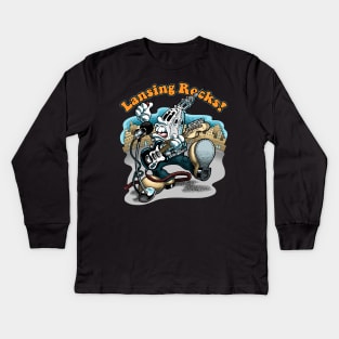 Lansing Rocks! Kids Long Sleeve T-Shirt